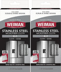 Weiman Microfiber Cloth for Stainless Steel, Safely Traps and Removes Dirt, Oil and Grime to Protect from Scratches 13.8" x 13.8" (Pack of 2)