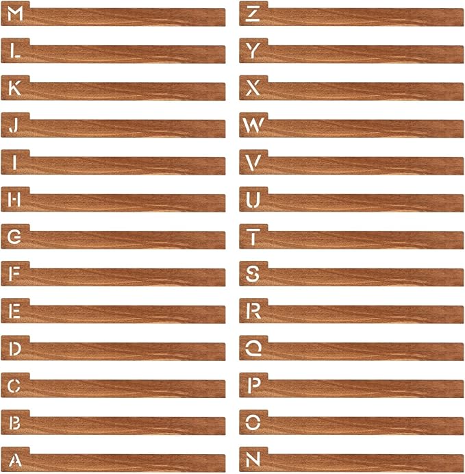 26 Vinyl Record Dividers A-Z - Hollow Out Letter Dividers for Album CD DVD Media Book Shelf Storage