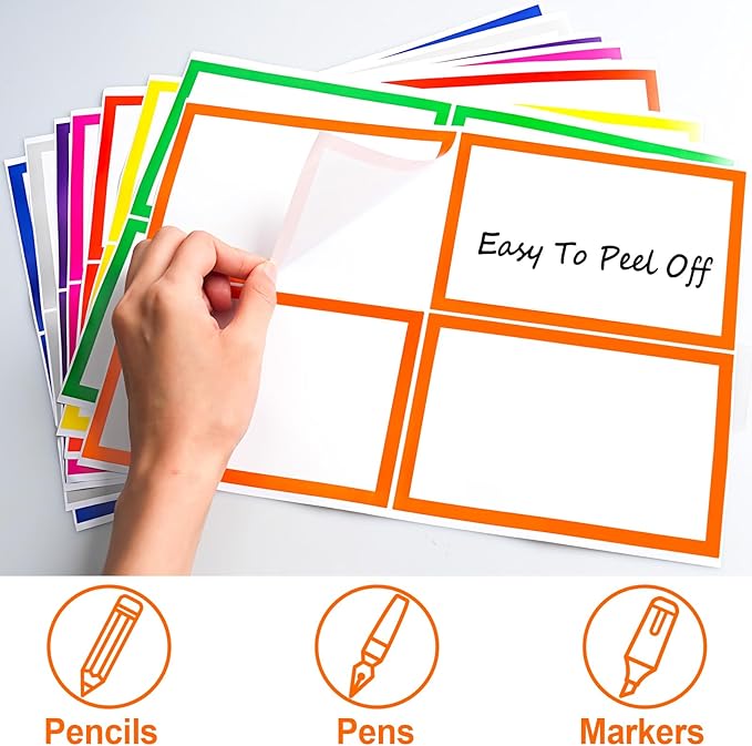 6 x 4 inch Large Moving Labels for Boxes, Blank Moving Boxes Labels Stickers, 160pcs 8 Color Coded Moving Stickers Packing Labels Stickers for Home Organization Projects, Kitchen, Storage Bins