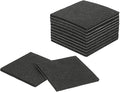 uxcell Felt Furniture Pads, 12Pcs 3.54" x 3.54" Adhesive Backed Felt Non-Slip Anti-Scratch Chair Leg Protectors for Protecting Hardwood Floor, Black