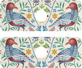 Kitchen Sink Splash Guard Sink Faucet Mat Faucet Handle Drip Catcher Drain Mats for Kitchen Bathroom Countertop Absorbent Dish Drying Mat Pad 2pack 14.7x5.4Inch Retro Floral Birds