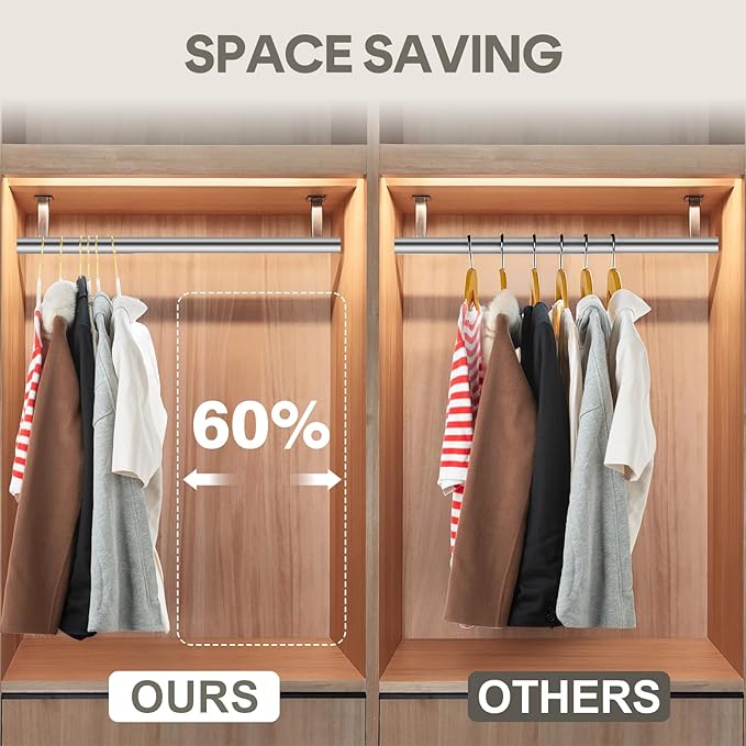 MOERKADA 36-Pack Premium Velvet Hangers with Gold Hooks - Space-Saving Non-Slip Heavy-Duty Clothes Hangers for Coats, Suits, Dresses, and Sweaters - Slim Design, Closet Organizer (White-Gold)