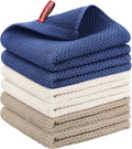 Nialnant 6 Pack Kitchen Towels,Large 100% Cotton Hand Towels,Absorbent Dish Towels for Drying Dishes-13x28 Inches,Multi Color