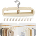 Velvet Felt Pants Hangers 30 Pack – Heavy Duty Space Saving Clothes Hangers with 360° Swivel Hook, Non-Slip Thin Design for Suits, Shirts, Coats, Dresses – Includes 30 Hooks (Ivory)