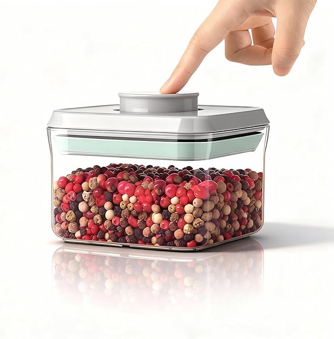 Airtight Food Storage Container Pop Containers With Lids, Bpa Free for Spaghetti Cereal Flour Rice Kitchen Organizer (rectangle 520ml / 0.52qt)