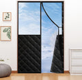 Magnetic Thermal Insulated Door Curtain for 48"x 80" Doors, Visible Door Cover for Heat Insulation, Magnetic Closure Thick Blanket for Doorway to Keep Warm in Winter Cool in Summer