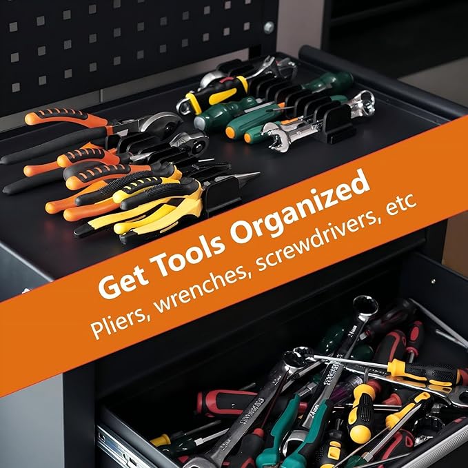 18 pcs Plier Organizer for Toolbox & drawer Storage, Modular Plier holders for Mechanics, Technicians. Storage for larger pliers,Gift for father and boyfriend