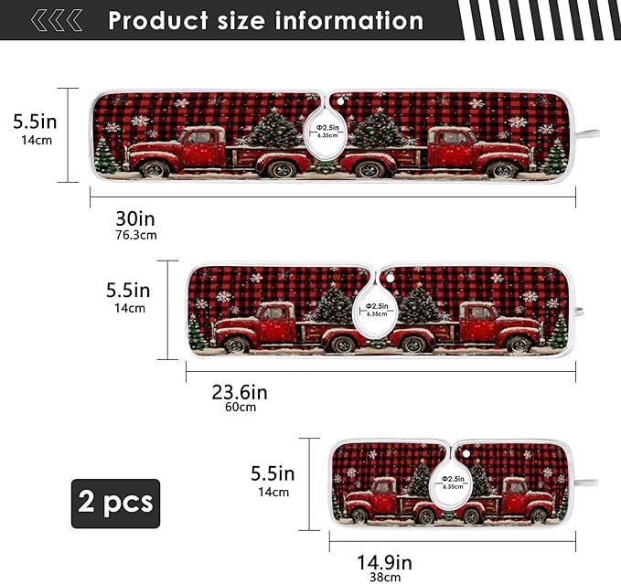 2 Pack Faucet Splash Catcher Red Truck Plaid Christmas Tree Sink Mat for Faucet Absorbent Kitchen Splash Guard Drip Catcher for Farmhouse Barthroom Bar, S