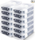 Sintuff 12 Pack Large Boot Storage Boxes with Lids for Tall Boots 20.5" x 11.8" x 4.5" Stackable Clear Plastic Shoe Organizer Container Space-saving Shoe Storage Box for Sneakers and High Heels