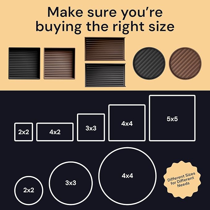 CasterMaster Chair Leg Floor Protectors & Furniture Sliders - 2 Inch, Round Brown, 4 pcs Non Slip Furniture Pads for Hardwood Floors, Noise Reduction Rubber Grippers, Couch Stoppers, Feet Coasters