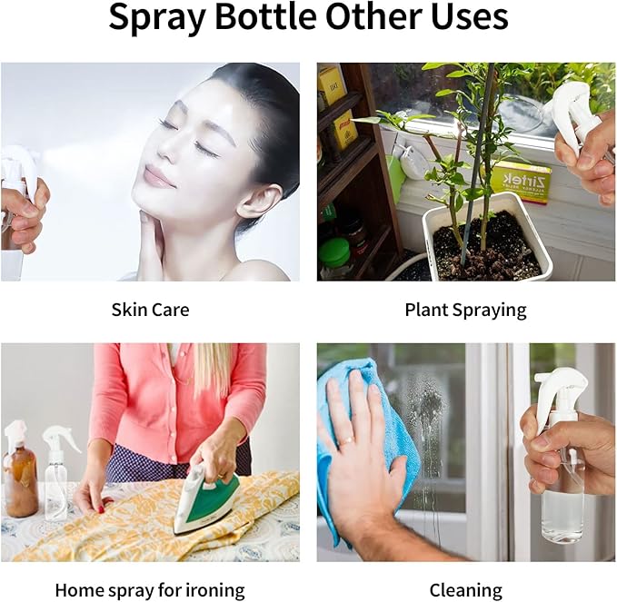 24 Pack Small Spray Bottles 3.5 oz Hair Spray Bottle 100ml Plastic Fine Mist Spray Bottles, Travel Size Spray Bottle Mini Continuous Spray Bottle for Hair, Water, Plant, Essential Oils