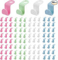 100PCS Clothes Hanger Connector Hooks,Hangers Organizer Smart Closet Space Saver Pack for Closet Space Savers and Organizer Closets(Colorful)