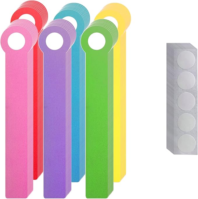 48PCS 12x2inch Library Book Dividers for Shelves with Stickers (Centimeters, 6.8 * 29)