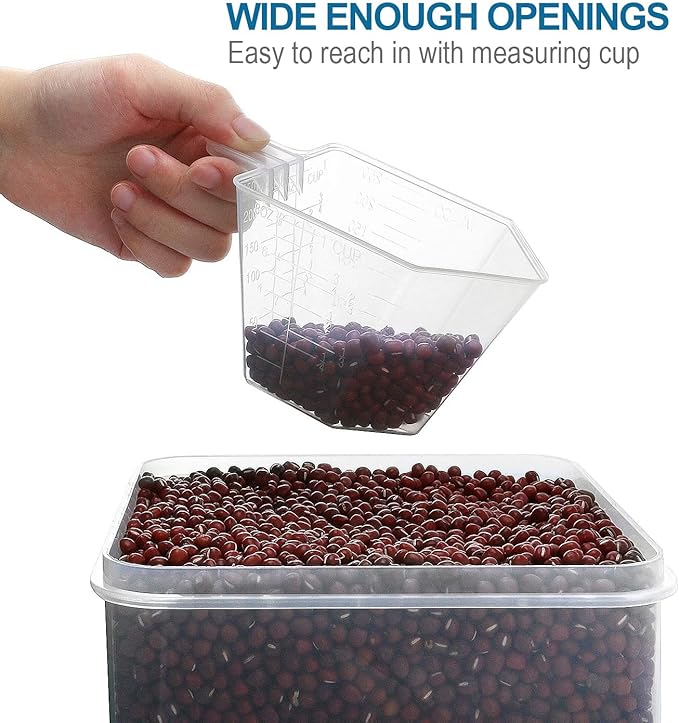 VERONES Large Tall Airtight Food Storage Containers, 10 PACK Plastic Airtight Kitchen & Pantry Organization, Ideal for Flour & Sugar Plastic Canisters with Labels