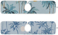 Sink Faucet Absorbing Mat Kitchen Sink Splash Guard Splash Faucet Drip Catcher for Bar RV Bathroom 2PCS 23.6x5.5in Blue Tropical Trees and Sun