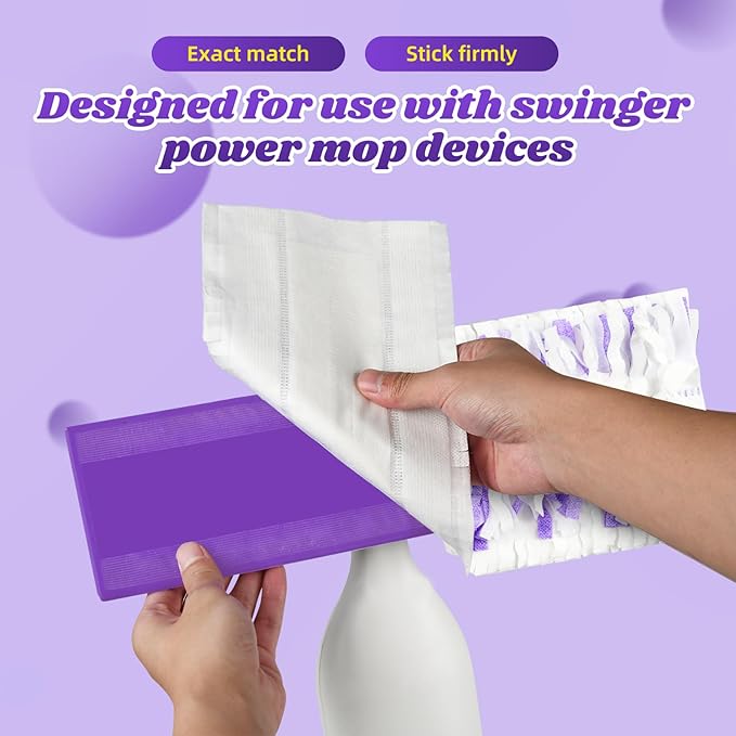 24 Pack Disposable Mop Pads for Power Mop™ Multi-Surface Mop, Floor Cleaning Replacement Mopping Pads Refills