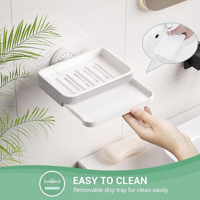LUXEAR Shower Caddy 5 Pack Suction Cup Shower Organizer for Bathroom Storage Home &Kitchen,No Drilling Removable Plastic Shelf Organizer with Soap Dish&Toothbrush Holder Easy Install