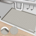 Under Sink Mat, 31" x 22" Waterproof Silicone Under Sink Tray for Kitchen & Laundry Cabinets, Kitchen Cabinet Shelf Protector, Up to 3.2 Gallons Liquid, Fits 36 inch Standard Cabinet (Khaki)