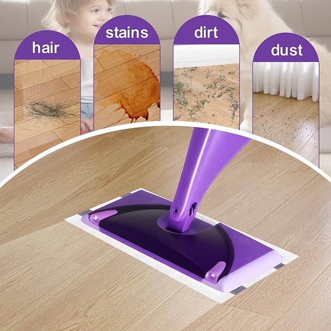 Mop Pads Refill Compatible with Swiffer Wet Jet Spray Mops, Disposable Wet Jet Mopping Pads for Multi-Surface Floor Cleaning, Multi-Layer Thickening and Super Absorbent, 20 Count
