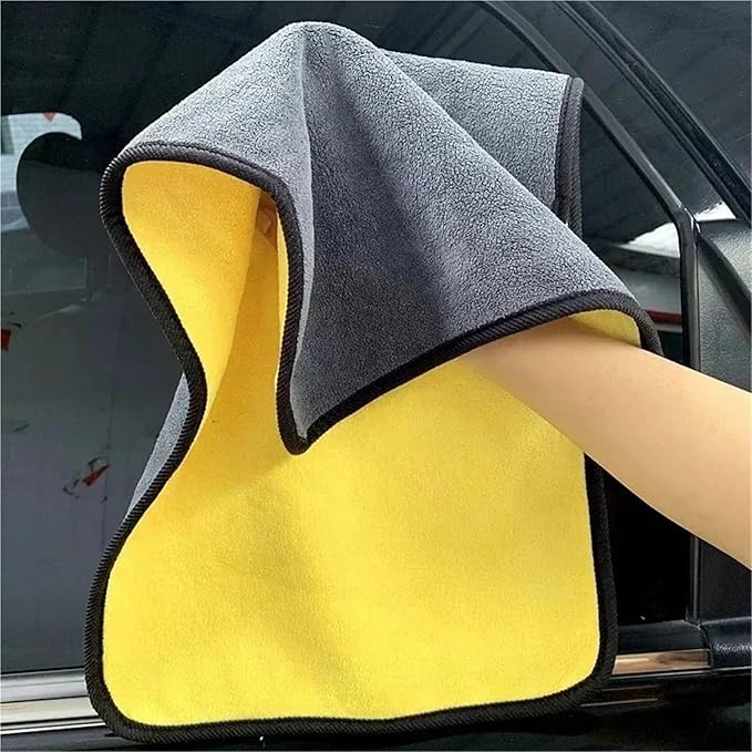 pureza 5/10 Pcs Super Absorbent Microfiber Cleaning Cloths for Car Washing and Auto Detailing(30x60cm,5pcS)