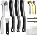 20-Piece Crevice Cleaning Brush Set - Multifunctional Kit with Precision Brushes, Scraper&Shower Cleaner Brush for Car, Kitchen, Bathroom, Grout, Sink, Cup, Teapot, Bottle, Blender, Corners &More
