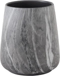 Marble Grey Toothbrush Holder for Bathroom - Ceramic Tooth Brushing Holders, Toothbrush Cup, Toothpaste Organizer for Bathroom Countertop, Makeup Brush Holder, Pen Holder for Home Desktop Storage