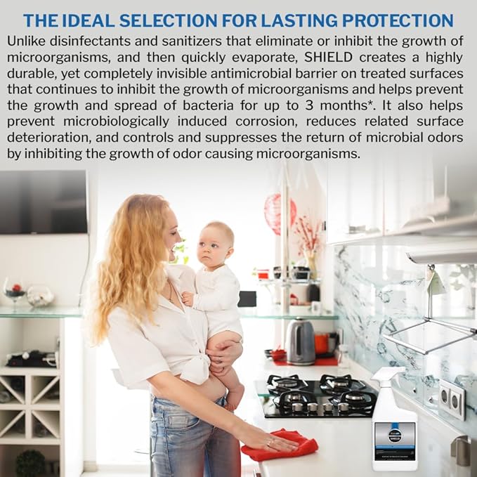 PermaSafe Shield, 90-Day Antimicrobial Surface Protectant; Mold, Mildew, Fungi, Algae and Odor Inhibitor, and More. 1 Gal.