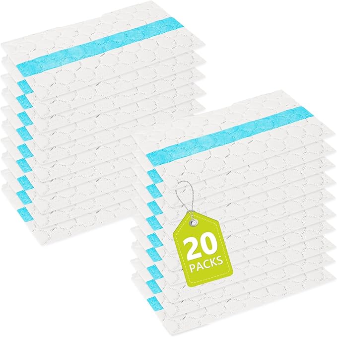 20Pack Vacmop Replacement Pads Compatible with Shark Vac Mop Pro VM250 VM251 VM252 VM200 VM190 VC205 QM250 VM200P12 VMP30 VMP10 VMP16, Disposable Vacuum Mopping Pad Refills for Hard Floor Cleaning