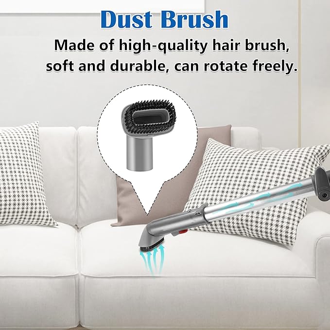 3 Pack Crevice Tool, Dust Brush and Upholstery Tool Attachment Compatible with Shark Navigator Lift-Away Vacuum Cleaner Models NV350, NV351, NV352, NV355, NV356E, NV357, NV360, NV370, UV440