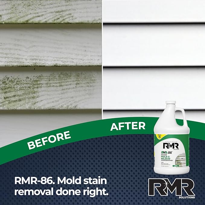 RMR-86 Instant Mold and Mildew Stain Remover Spray - Scrub Free Formula, 1 Gallon