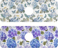 Blue Hydrangea Butterfly Herb Kitchen Sink Splash Guard Sink Faucet Mat Faucet Handle Drip Catcher Drain Mats for Kitchen Bathroom Countertop Absorbent Dish Drying Pad 2Pack