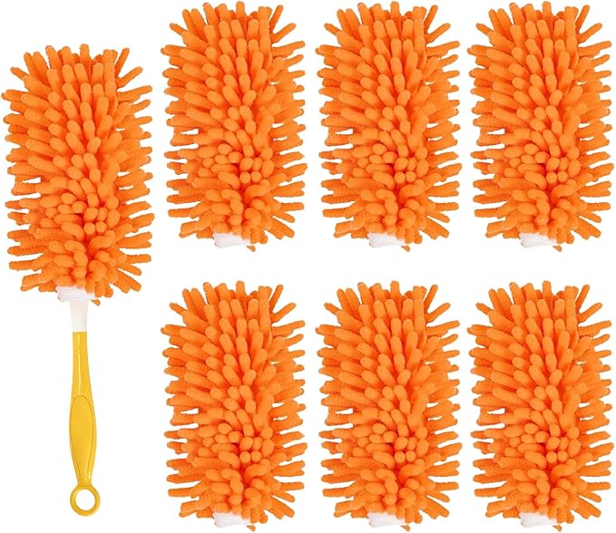 Reusable Duster Refill Compatible with Swiffer Hand Duster, 360 Duster Refills Only, Washable Pet Heavy Duty Dusters Refills for Swiffer Duster Extended Handle, 6 Pack (Handle is Not Included)