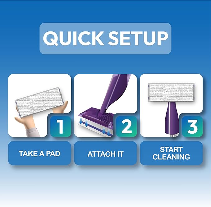 40 Count Mopping Pad Refills for Swiffer WetJet Mop - Thick, Absorbent, and Durable