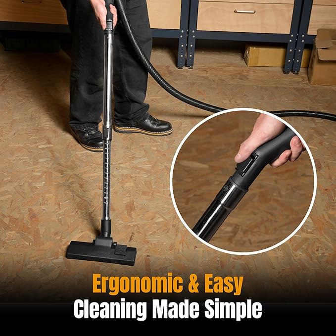 POWERTEC Shop Vacuum Attachment & Flexible Crevice Tool 6 Piece Kit for Wet Dry Vac with 2-1/4" Inlet, Shop Vac Accessories Kit for Workshop Cleaning and Car Detailing (70481)