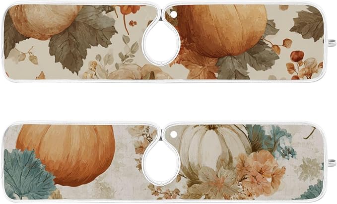 Sink Faucet Absorbing Mat Kitchen Sink Splash Guard Splash Faucet Drip Catcher for Bar RV Bathroom 14.9x5.5in Orange Thanksgiving Vintage Pumpkin