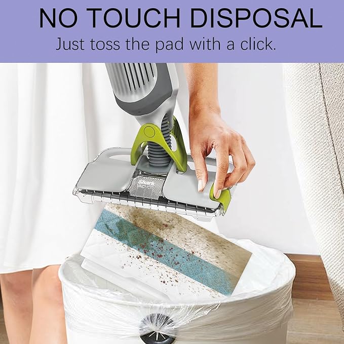 Disposable Hard Floor Pad Refills, Compatible with Shark VACMOP Pro VM252 VM251 VM250 VM200 VC205 QM250 VM190 VM200P12 VMP30 for use on All Sealed Floors (10-PCS)
