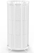 Bunoxea Toilet Paper Holder Stand, Freestanding Toilet Tissue Organizer, Minimalistic Storage Solution, Reserve Mega Rolls-White