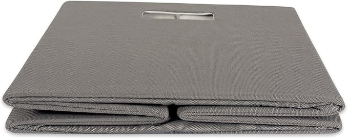 DII Poly-Cube Storage Collection Hard Sided, Collapsible Solid, Large, Gray