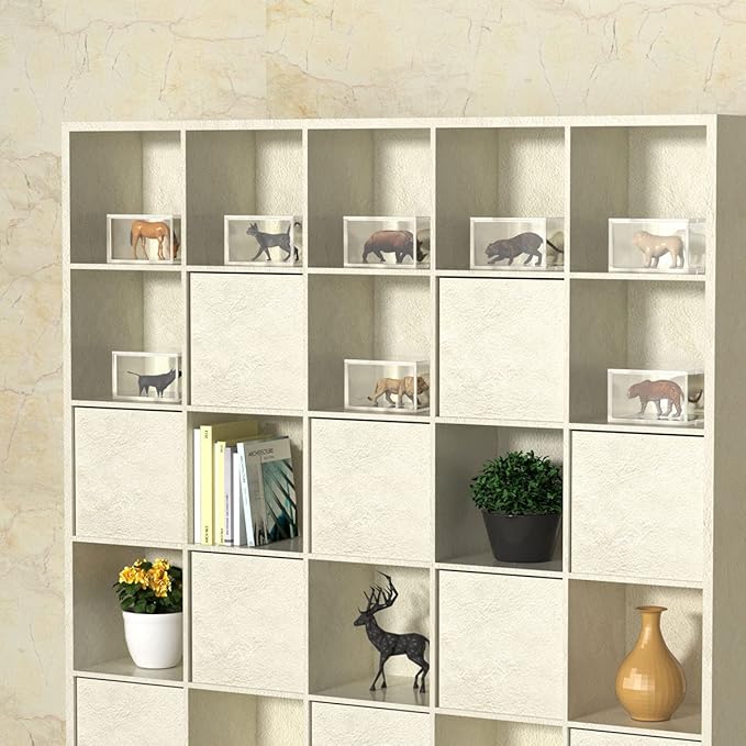 AITEE Decorative Acrylic Box with Lid, Clear Cube Display Case, Multi-Purpose Box Square Container for Holding Staples, Highlighters, Adhesive Tape, Paper Clips, Stamps, Display in Home (Large)