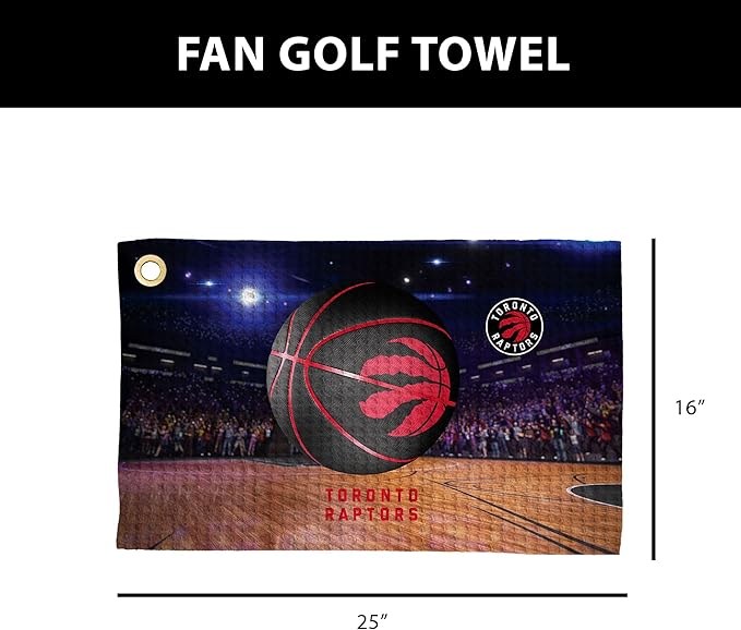 Northwest NBA Golf Towel – Official Licensed Microfiber Waffle Fabric, Absorbent 16x25 in Club Cleaning Accessory