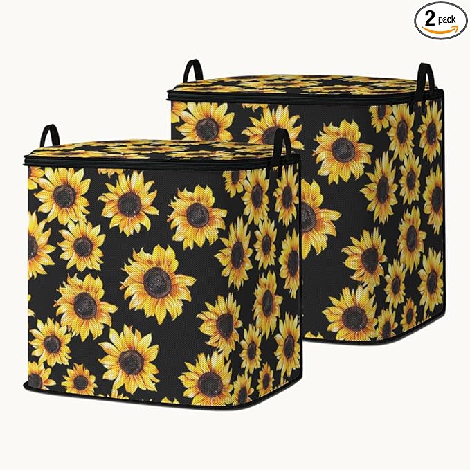 2pcs closet organizers and storage under bed,clothing blanket sweater sheet bedding comforter duvet quilt pillow toy storage bags with lids,dorm room essentials for containers 95L