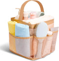 Shower Caddy for College Dorm Room Essentials for Girls with 9 Pockets,Large-Capacity Shower Basket,Quick Dry Toiletry Tote Bag for Women,Outdoor Gym,Travel,Swim,Beach Camping Essentials-Brown
