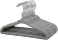 ManGotree Baby Clothes Hangers, Velvet Kids Toddlers Coat Hangers with Ultra Thin & Non-Slip Design (30 Pack, Gray)