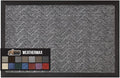 GORILLA GRIP 100% Waterproof All-Season WeatherMax Doormat, 72x24, Durable Natural Rubber, Stain and Fade Resistant, Low Profile, Indoor Outdoor Door Mats, Easy Clean Patio Entrance Mat, Steel Chevron