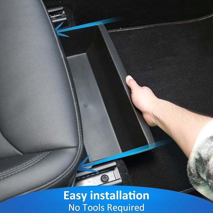 GEEDAR Under Seat Storage Box Organizer for Tesla Model Y 2025 2026 Refresh (Juniper), New Model Y 2025 2026 Hidden Storage Box, Washable Underseat Organizer Fit Tesla Model Y 2025 Accessories