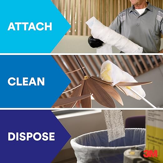 3M Easy Trap Sweep and Dust Sheets, 2 Rolls of 250 5" x 6" Sheets (500 Sheets), Disposable Easy Sweep Floor Duster, Picks Up 8x More Dirt, Dust, Sand, Hair, Works on Dry or Wet Surfaces, 55655W
