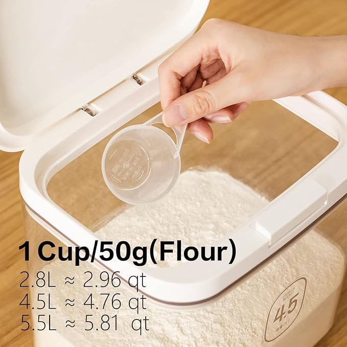 LivLab Flour Storage Container - 2.8L Keep Your Flour Fresh and Conveniently Accessible