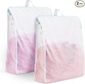 OTraki Large Mesh Laundry Bags 24x32 inch Hanging Delicates Mesh Laundry Bag with Handles Lingerie Bags Washing Machine Bag Zipper Opening,Don't Drying, Melting 140-176℉,White
