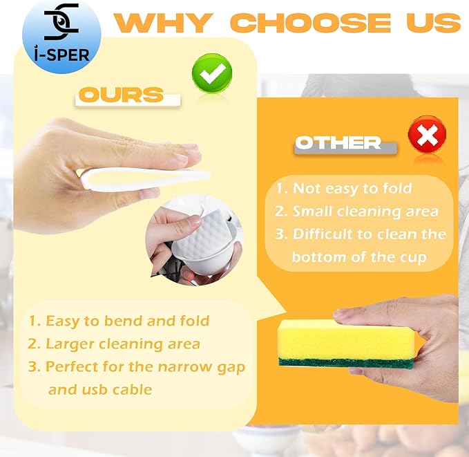 60 PCS Magic Sponge Eraser Sheets, Reusable Upgrade Convex Point Scrub Pad Singles Eraser Cleaning Sponge Portable Thin Nano Wipes for Kitchenware Furniture Faucets Hard-to-Reach Places