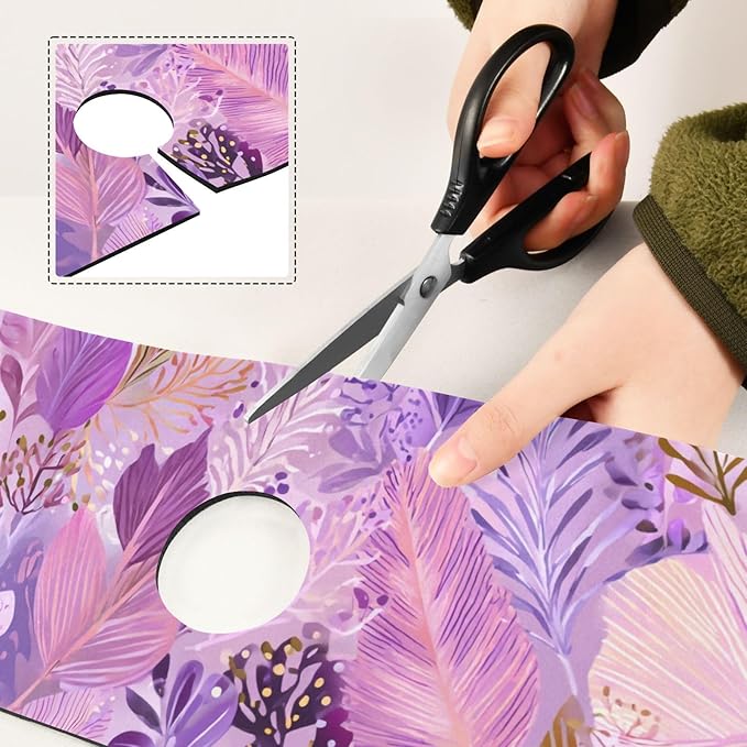 Kitchen Sink Splash Guard 1 PC 14.7 Inch Sink Faucet Mat Splash Guard for Bathroom Countertop Water Absorbent Foldable Cuttable Soft Washable Boho Pink Leaf
